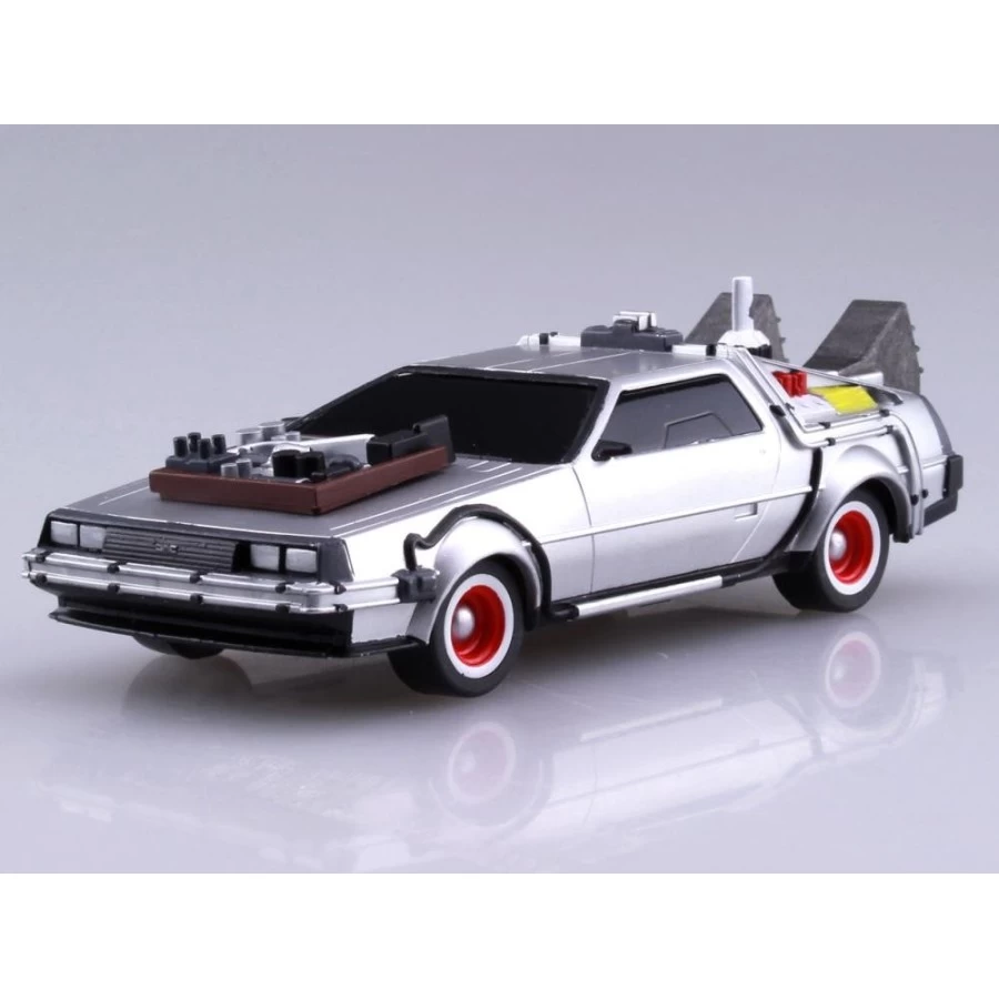 Aoshima Movie Mecha Series 13 Back To The Future III DeLorean 1/43 Scale Model Kit 4 Aoshima Movie Mecha Series 13 Back To The Future III DeLorean 1/43 Scale Model Kit - immagine 4