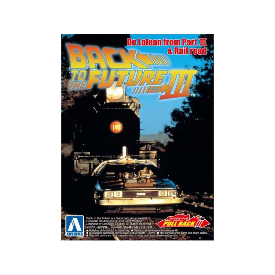 Aoshima Movie Mecha Series 13 Back To The Future III DeLorean 1/43 Scale Model Kit 7 Aoshima Movie Mecha Series 13 Back To The Future III DeLorean 1/43 Scale Model Kit - immagine 7