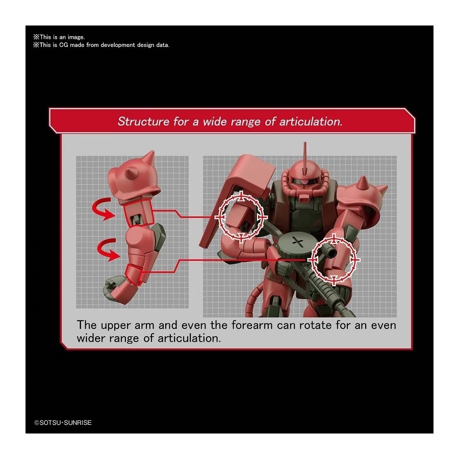 Bandai High Grade HGUC 1/144 Mobile Suit Gundam MS-06S Zaku II 4 Bandai High Grade HGUC 1/144 Mobile Suit Gundam MS-06S Zaku II - immagine 4