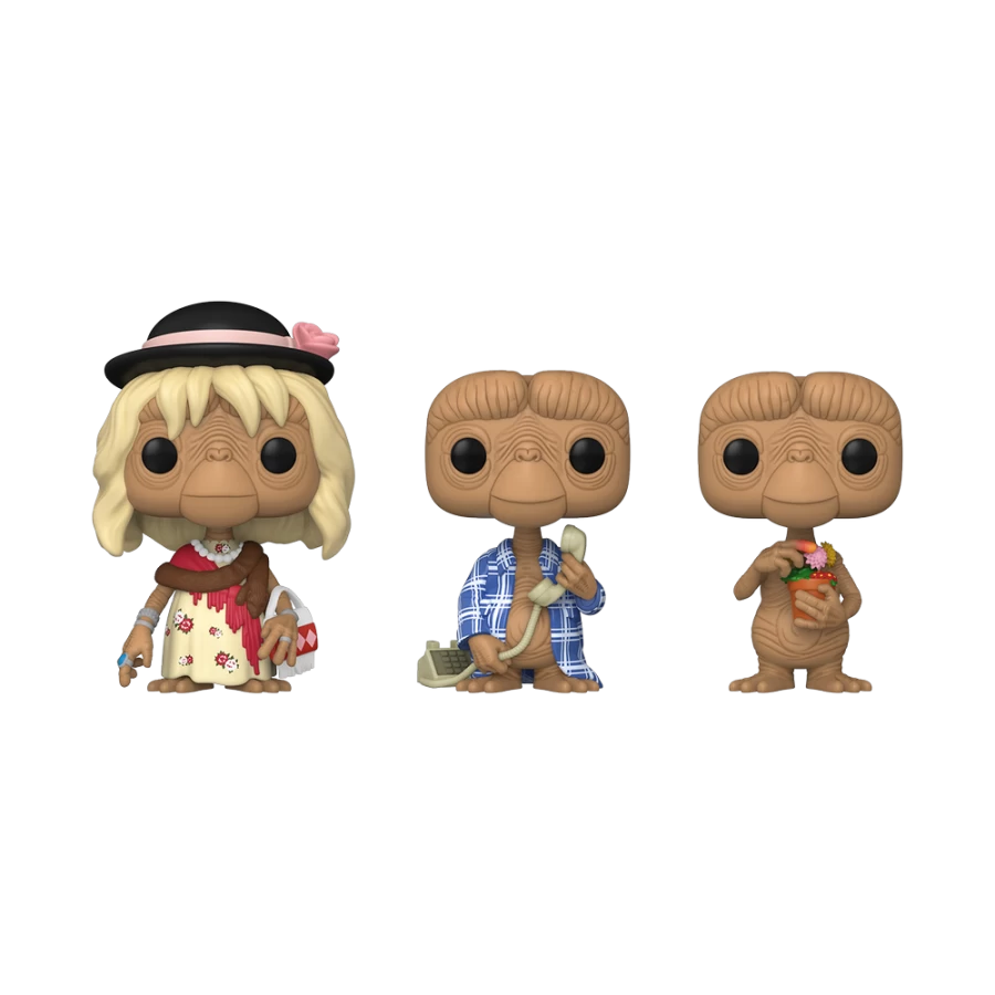 Funko POP! Movies 3 Pack E.T. The Extra-Terrestrial E.T. In Disguise / E.T. In Robe / E.T. With Flowers Special Edition 1 Funko POP! Movies 3 Pack E.T. The Extra-Terrestrial E.T. In Disguise / E.T. In Robe / E.T. With Flowers Special Edition