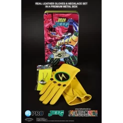HL Pro Kotetsu Jeeg Robot Metal Box Set Gloves & Necklace M Taglia